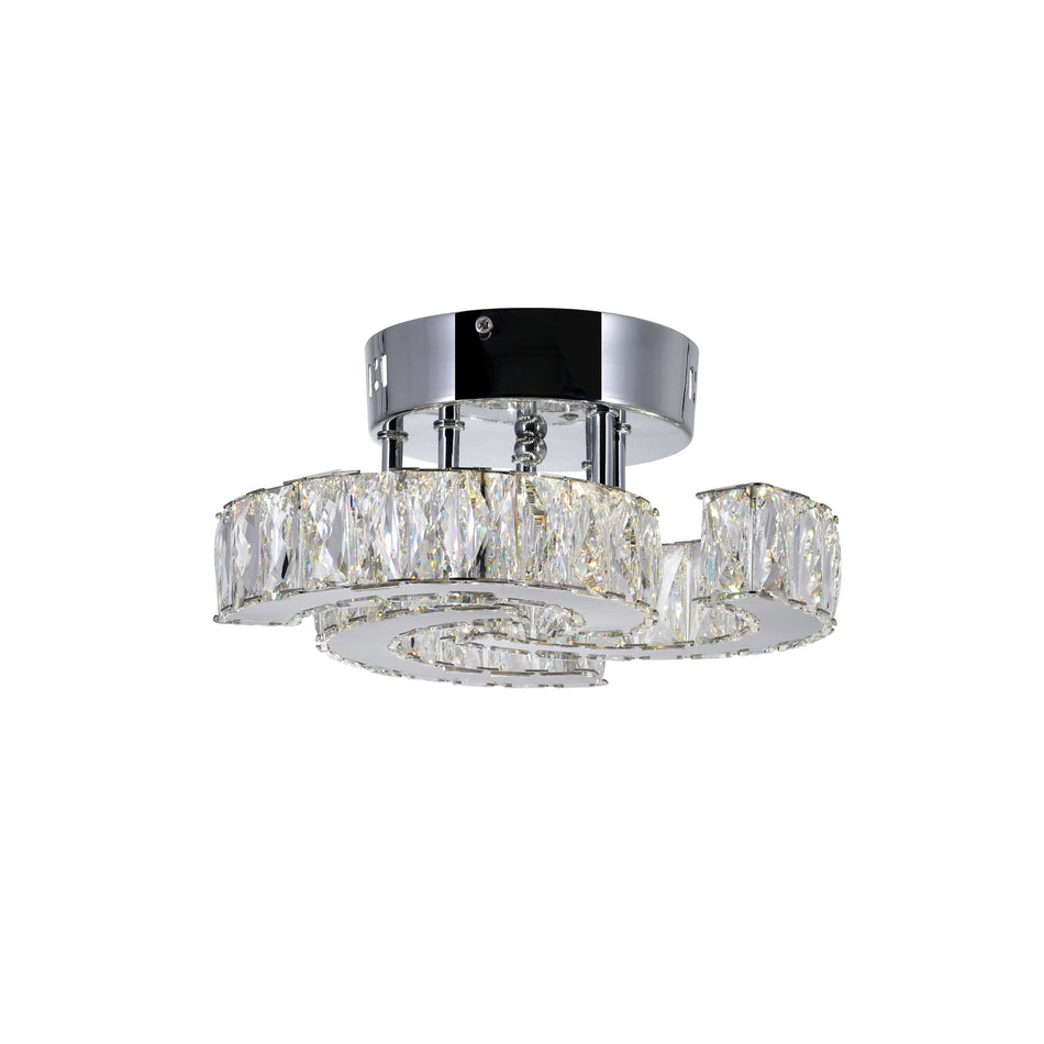 Vienna Integrated LED Chrome Flush Mount by CWI