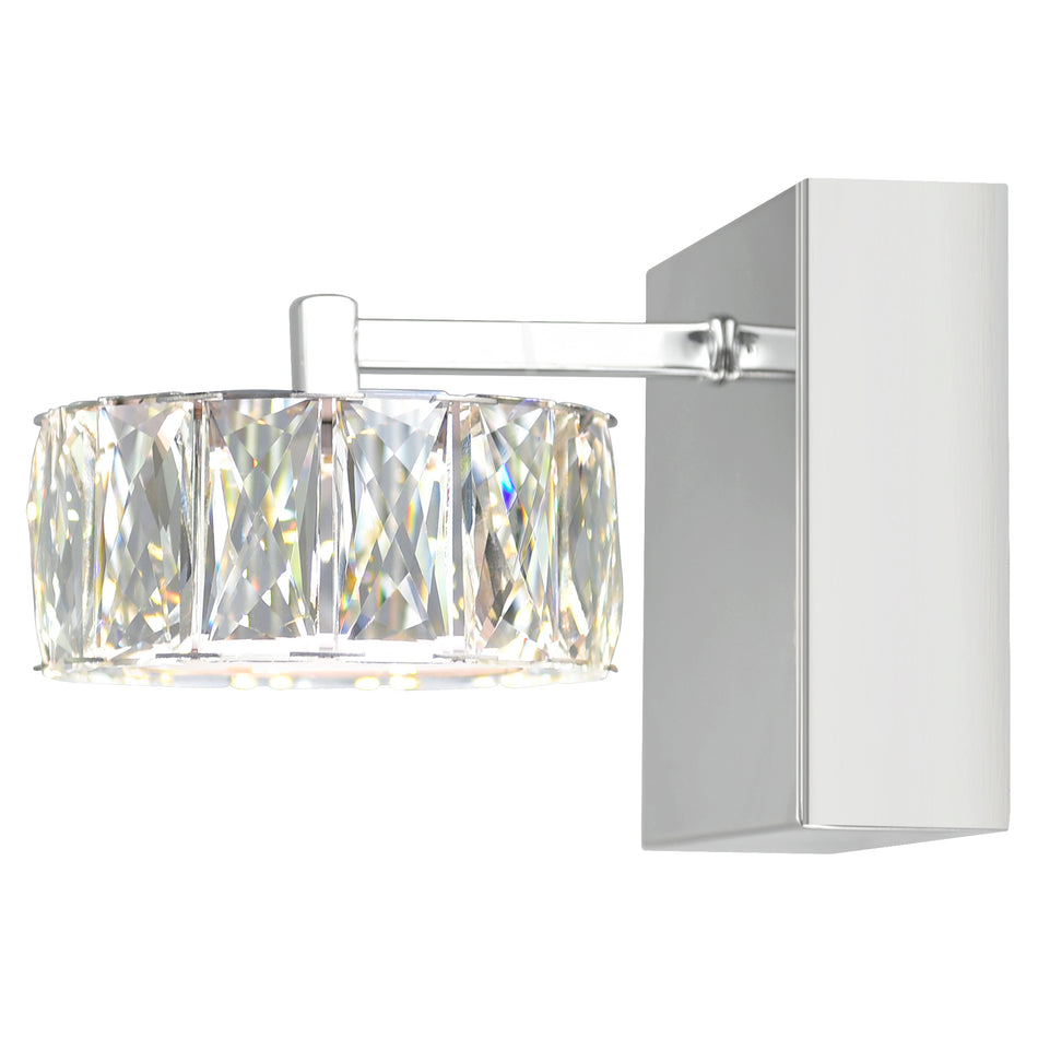 Milan LED Bathroom Sconce With Chrome Finish