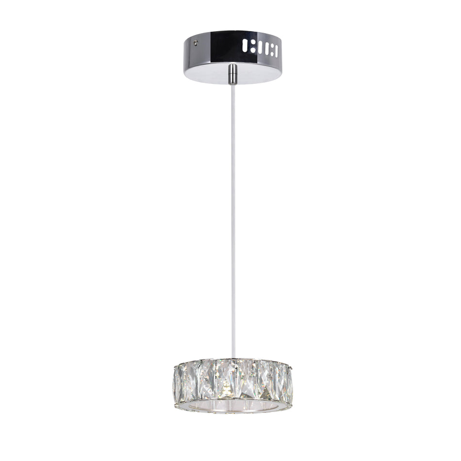 Milan Integrated LED Chrome Mini Pendant