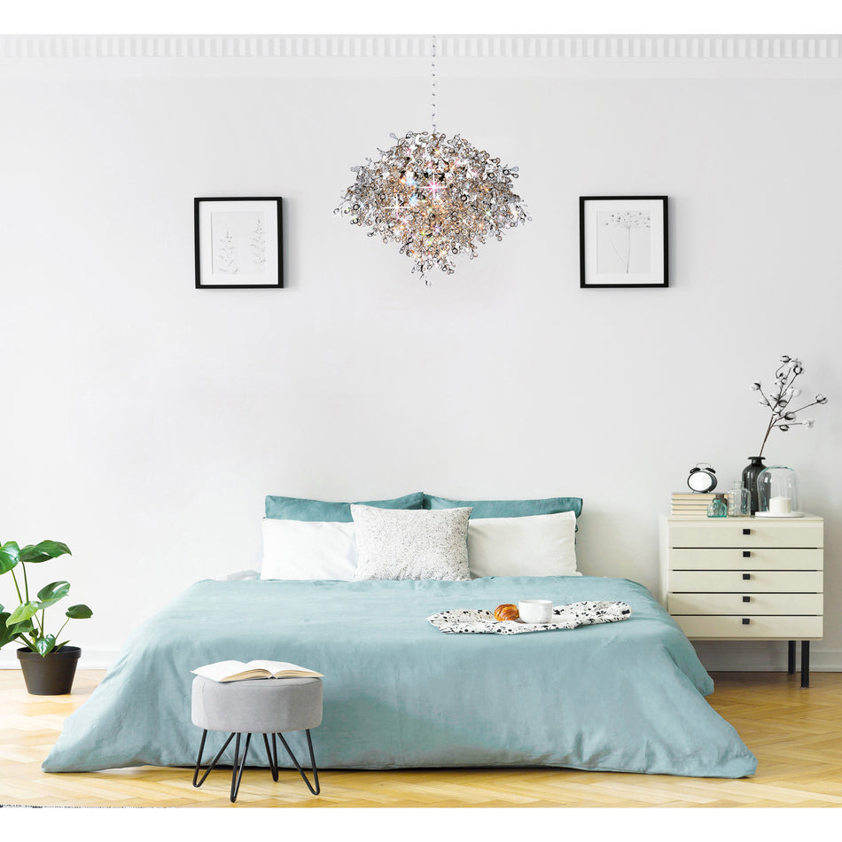 Flurry 17 Light Down Chandelier With Chrome Finish by CWI