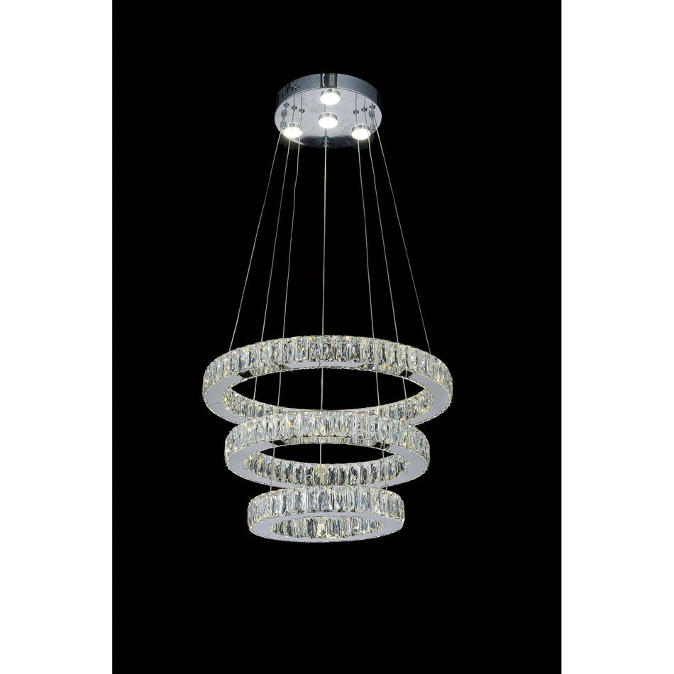 Florence LED Chandelier With Chrome Finish by CWI