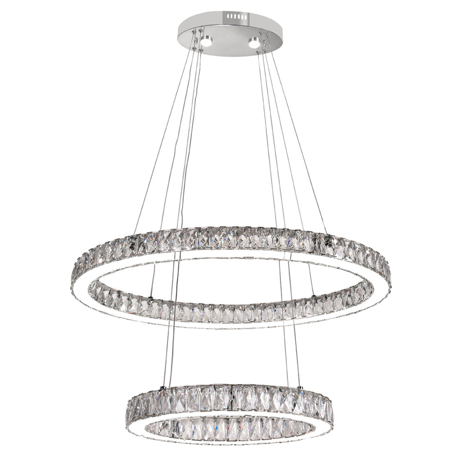 Florence LED Chandelier With Chrome Finish by CWI
