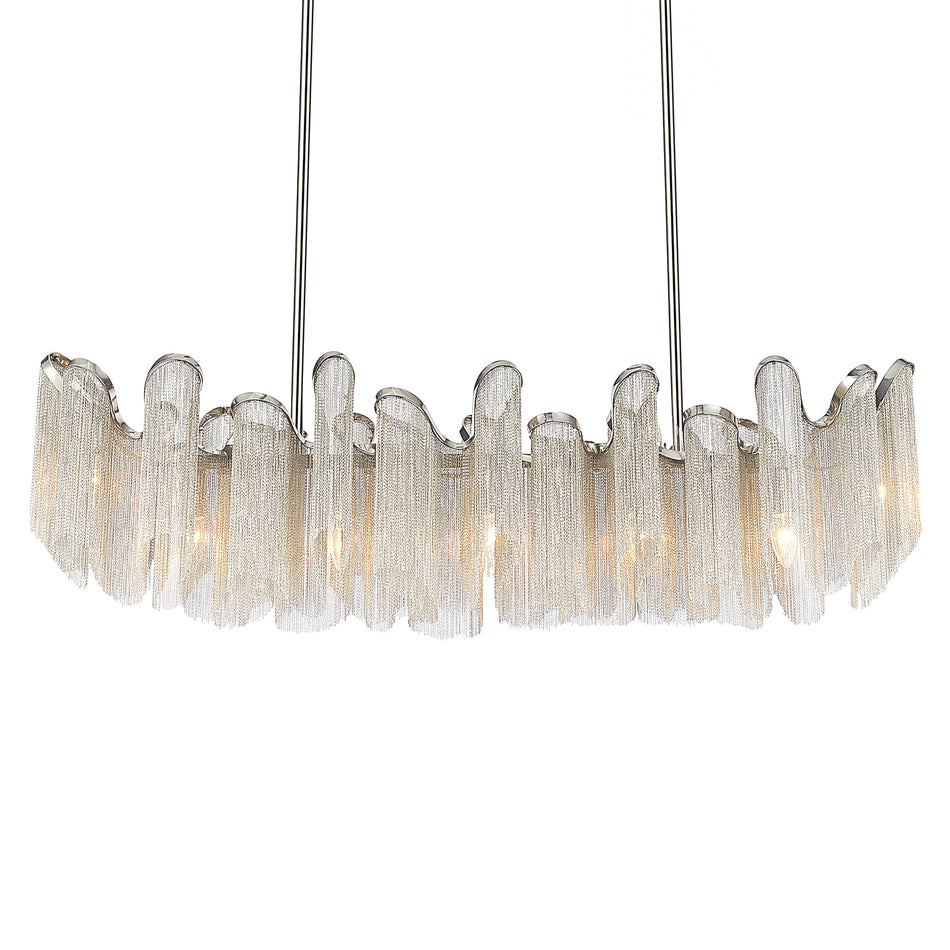 Daisy 7 Light 47in Chrome Down Chandelier by CWI