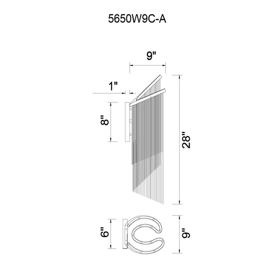 Daisy 2 Light 9in Chrome Wall Sconce by CWI