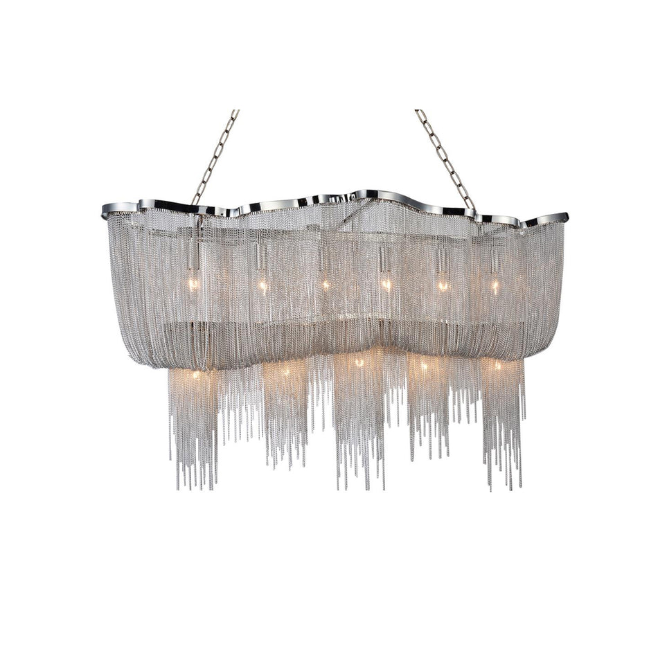 Secca 13 Light Down Chandelier With Chrome Finish