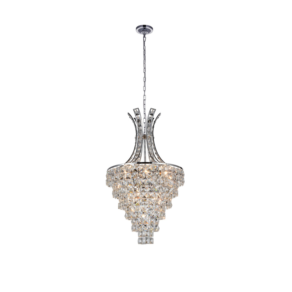 Chique 9 Light Chandelier With Chrome Finish