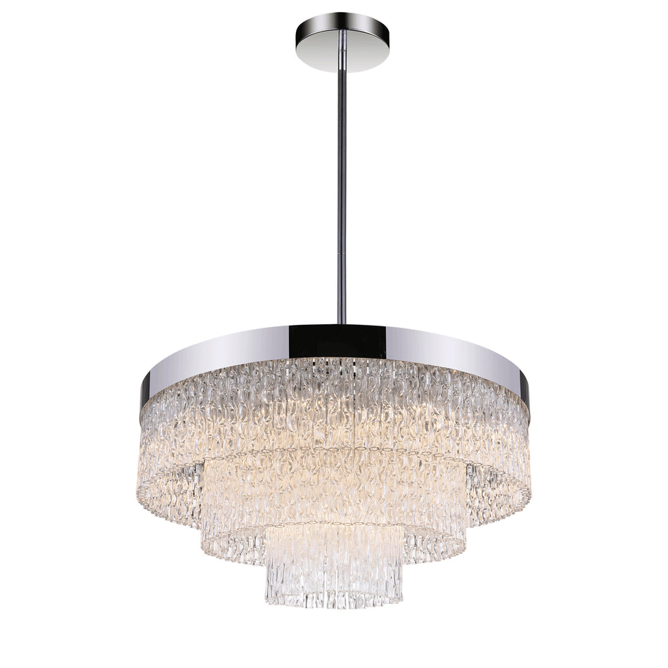 Carlotta 12 Light Down Chandelier With Chrome Finish