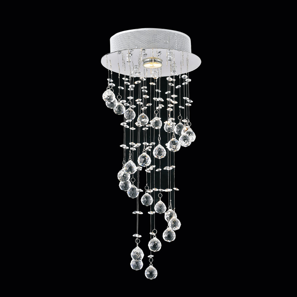 Spiral 1 Light Flush Mount With Chrome Finish by CWI