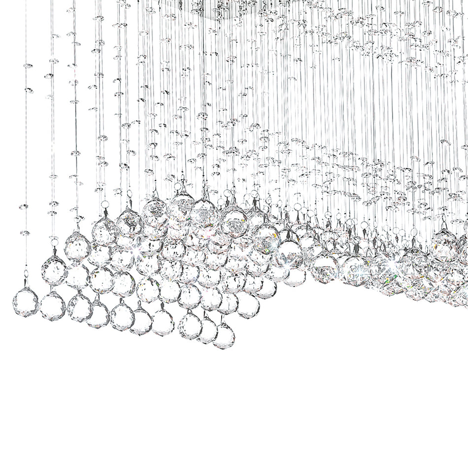 Twinkle 11 Light Flush Mount With Chrome Finish by CWI