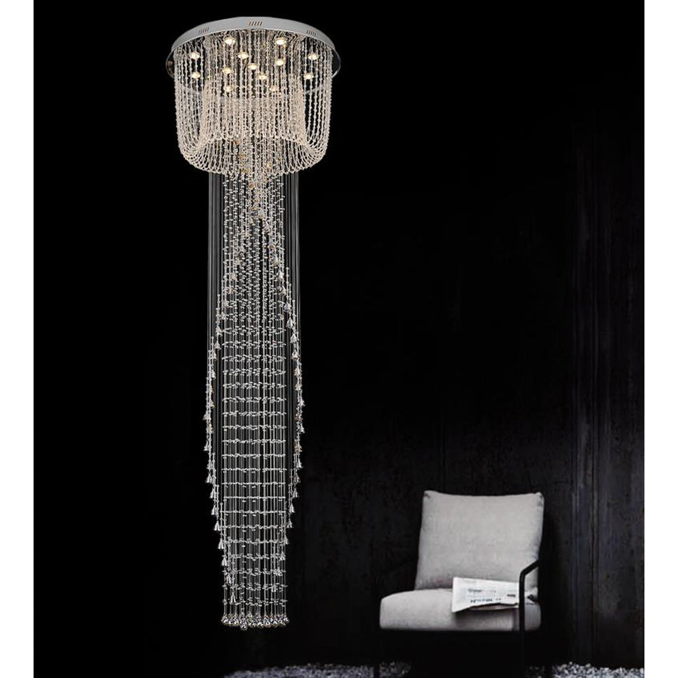 Hallway 13 Light Flush Mount With Chrome Finish by CWI