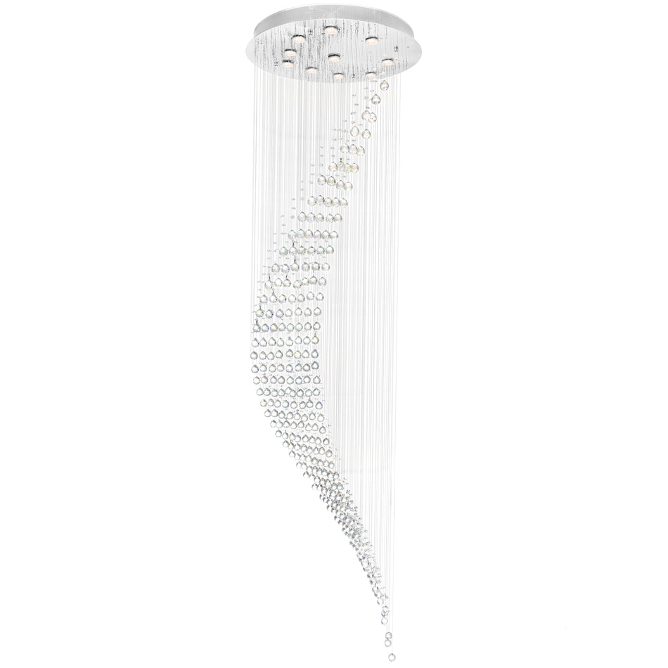 Ribbon 10 Light 26in Chrome Flush Mount