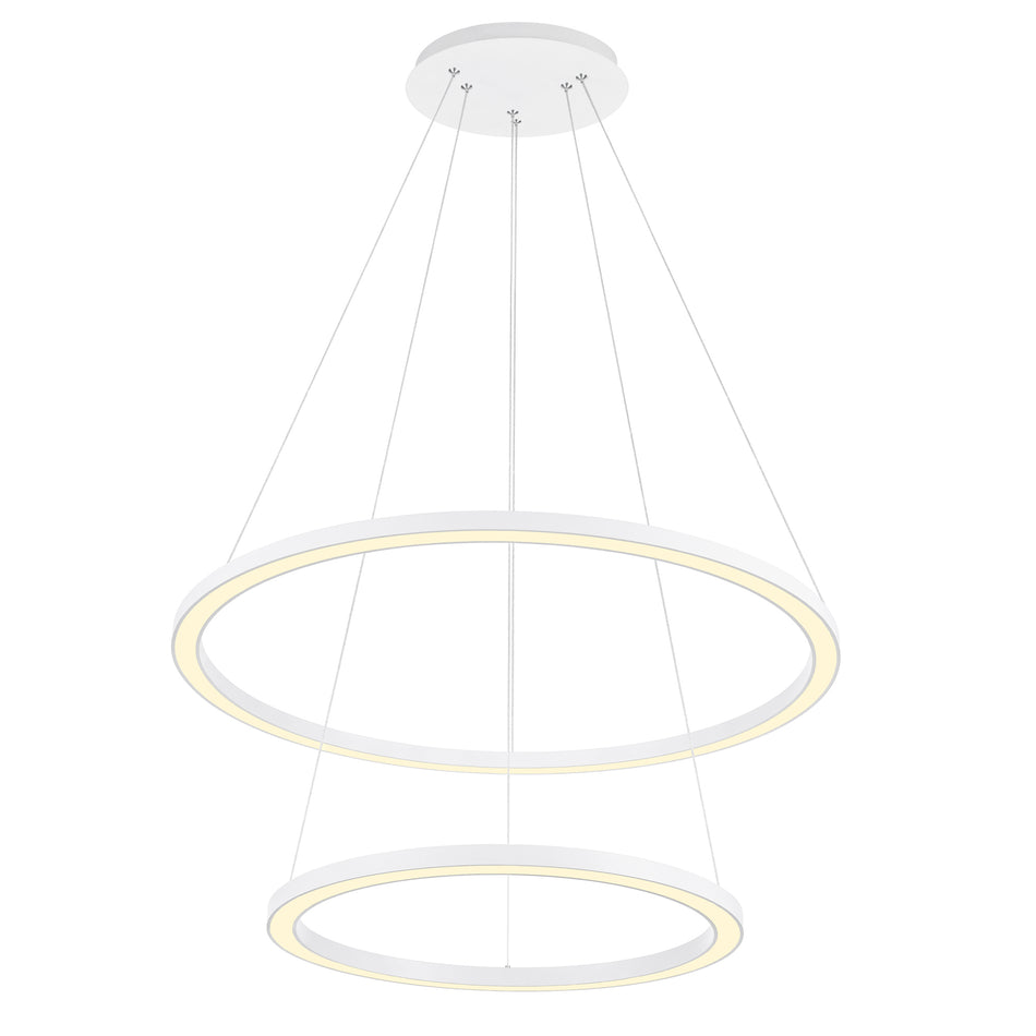 Chalice Integrated LED 24in White Chandelier