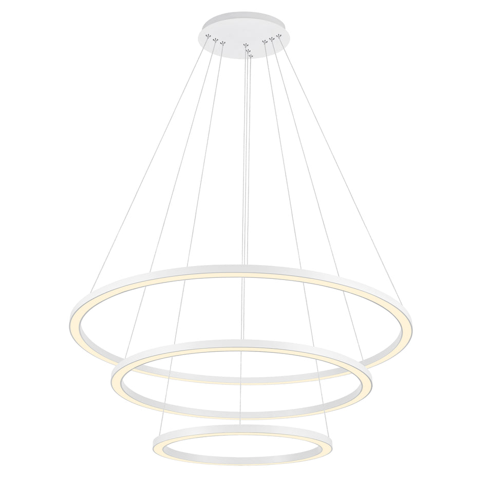 Chalice Integrated LED 31in White Chandelier