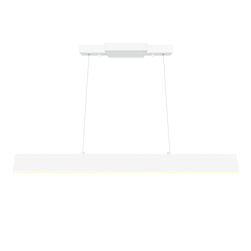 Krista Integrated LED 36in Satin White Chandelier by CWI