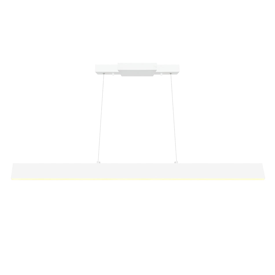Krista Integrated LED 47in Satin White Chandelier by CWI