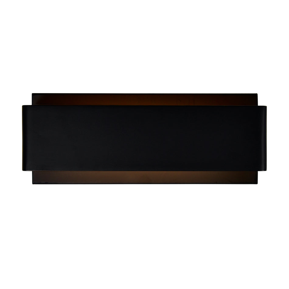 Lilliana Integrated LED 12in Black Wall Sconce by CWI
