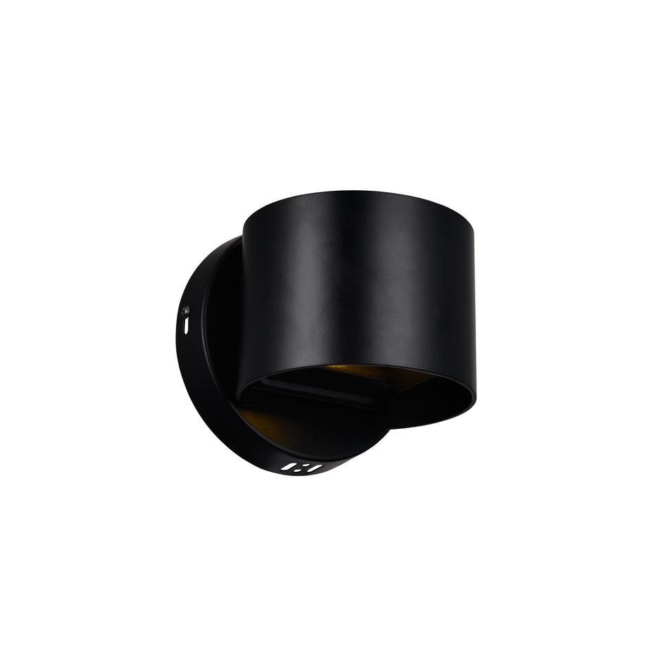 Lilliana Integrated LED Round Black Wall Sconce
