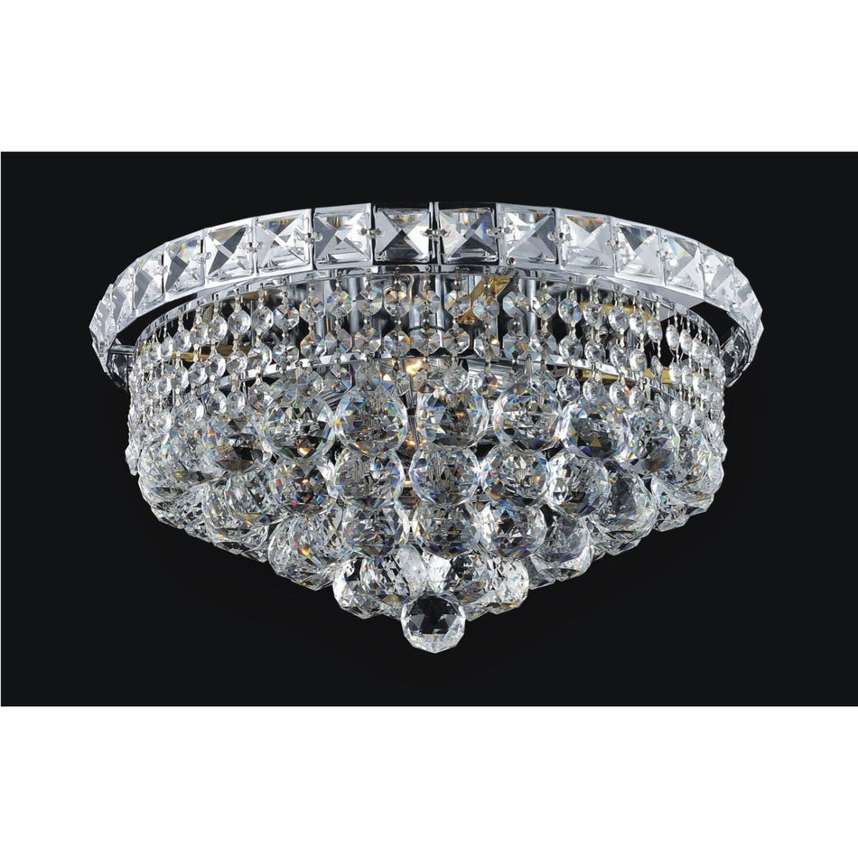 Luminous 4 Light 14in Chrome Flush Mount