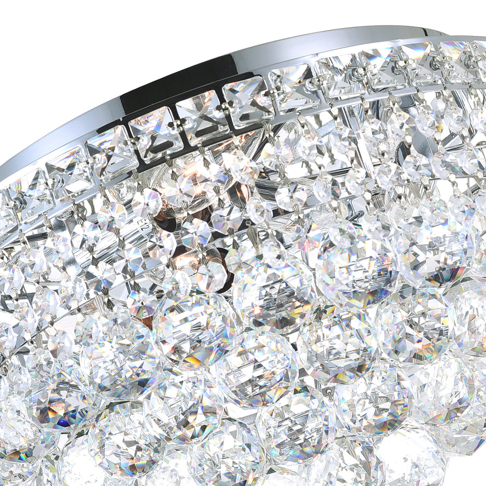 Luminous 5 Light 16in Chrome Flush Mount by CWI