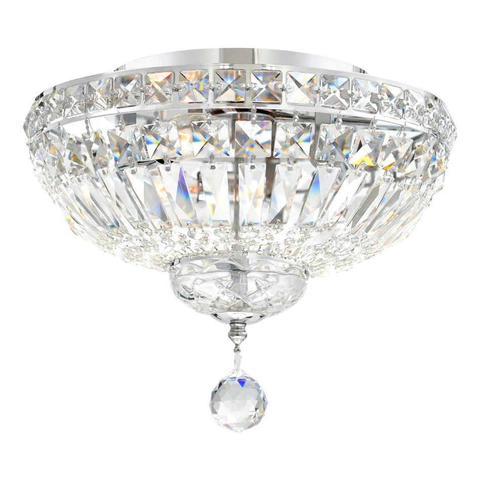 Stefania 3 Light Chrome Flush Mount