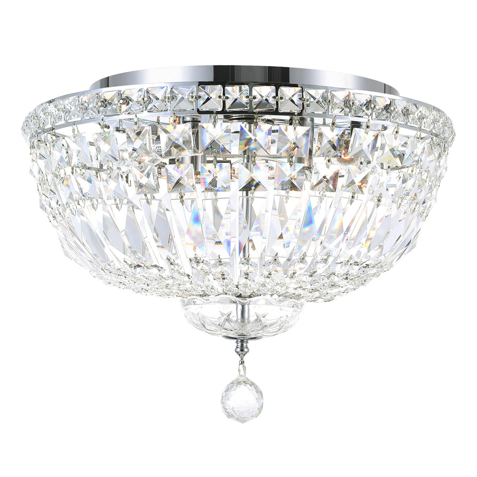 Stefania 5 Light Chrome Flush Mount