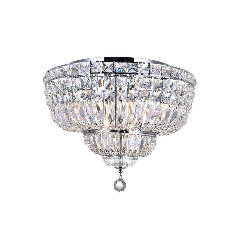 Stefania 8 Light Chrome Flush Mount