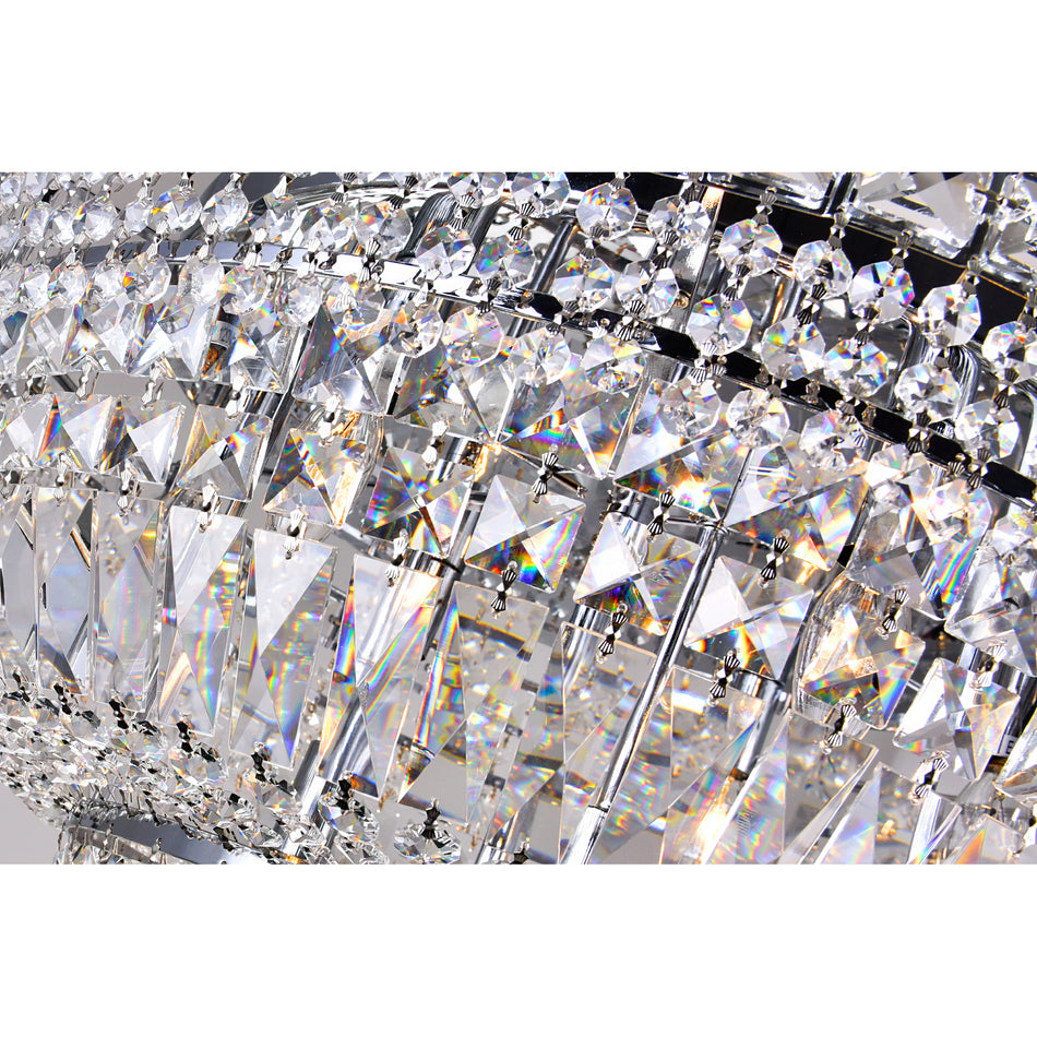 Stefania 9 Light Chrome Flush Mount by CWI