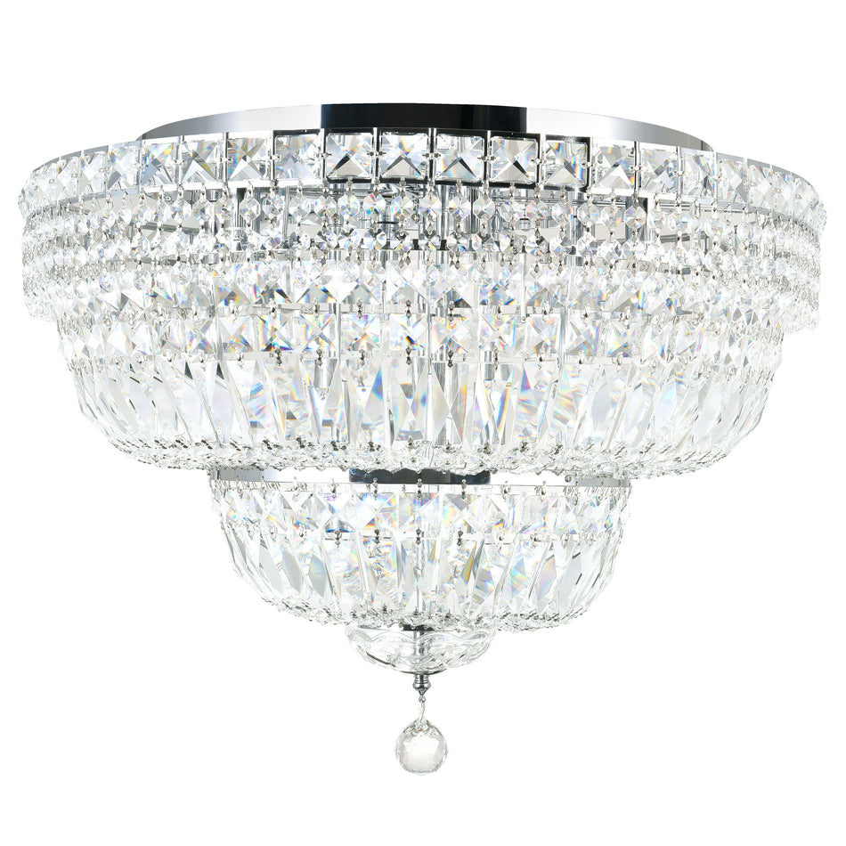 Stefania 16 Light Chrome Flush Mount
