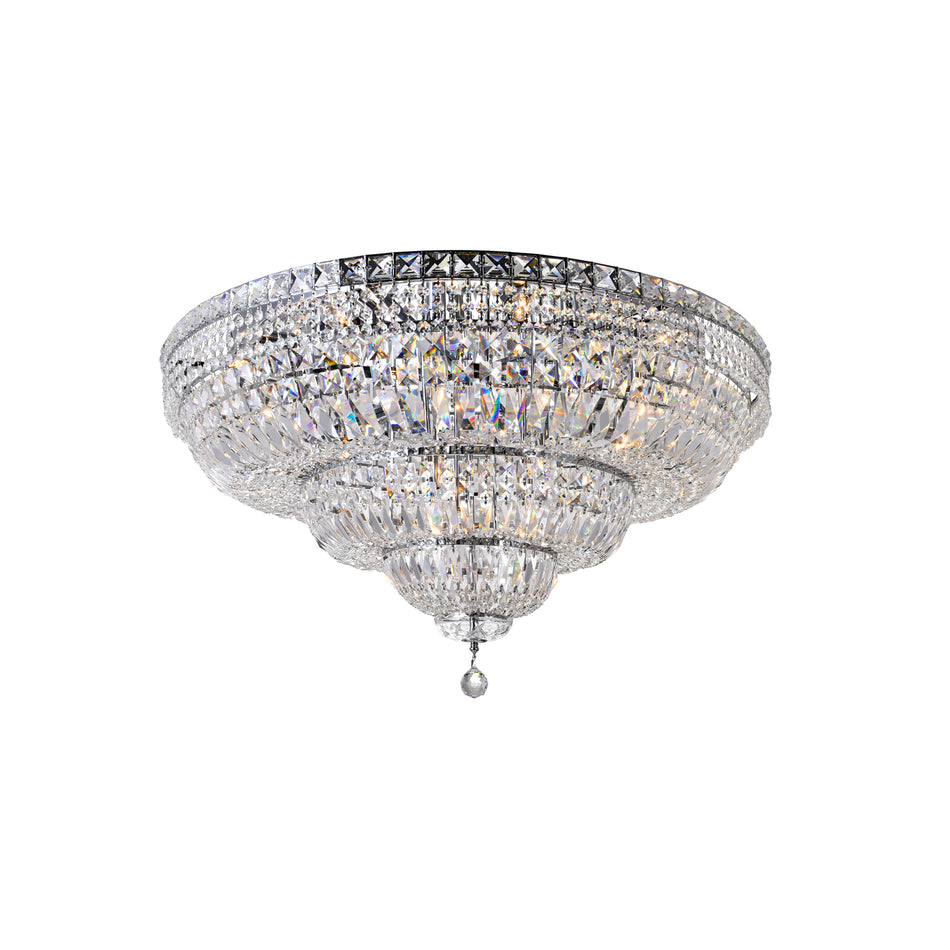 Stefania 21 Light Chrome Flush Mount