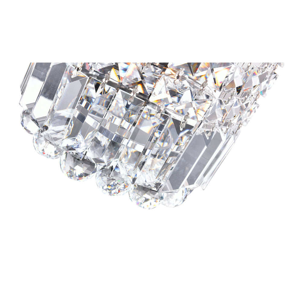 Colosseum 4 Light 6in Chrome Bathroom Sconce with Crystals by CWI