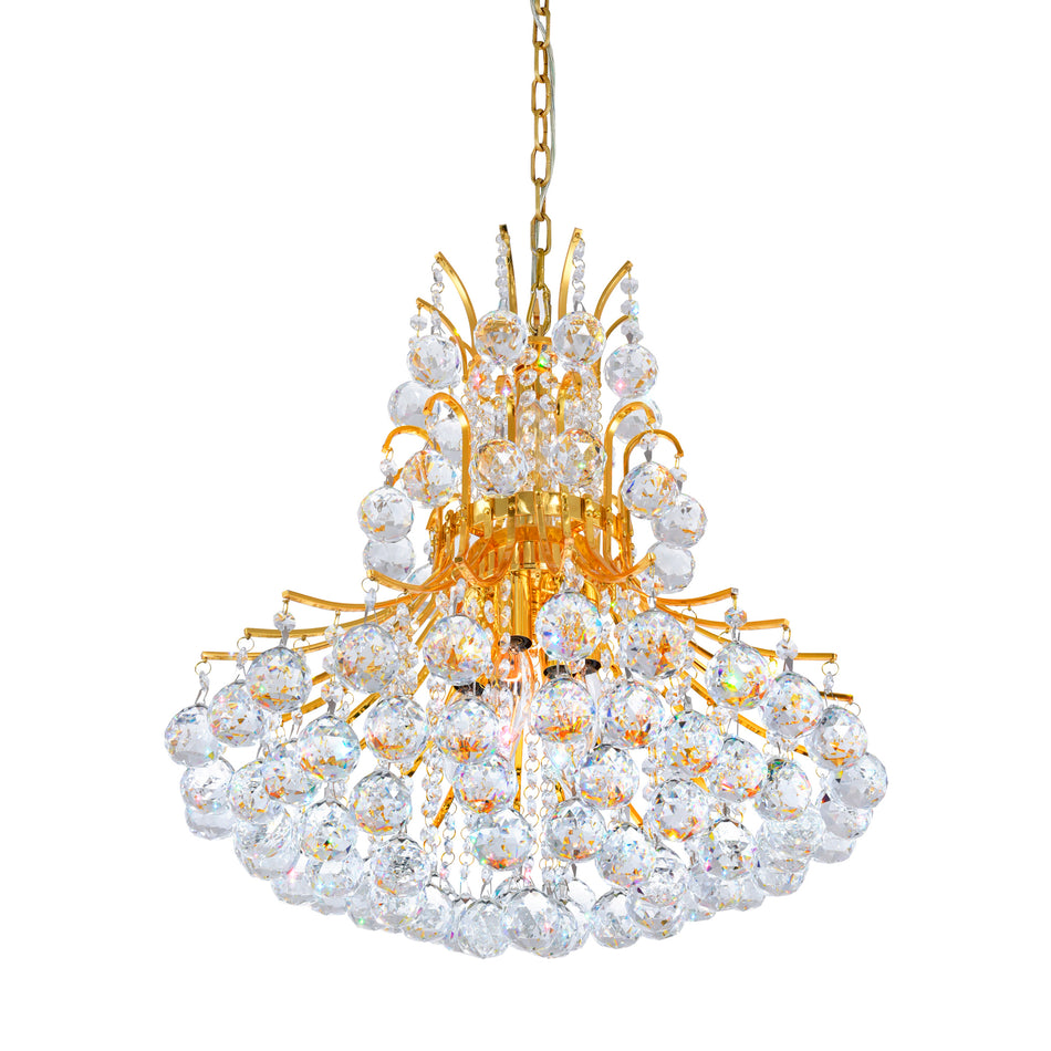 Princess 8 Light 20in Gold Down Chandelier by CWI