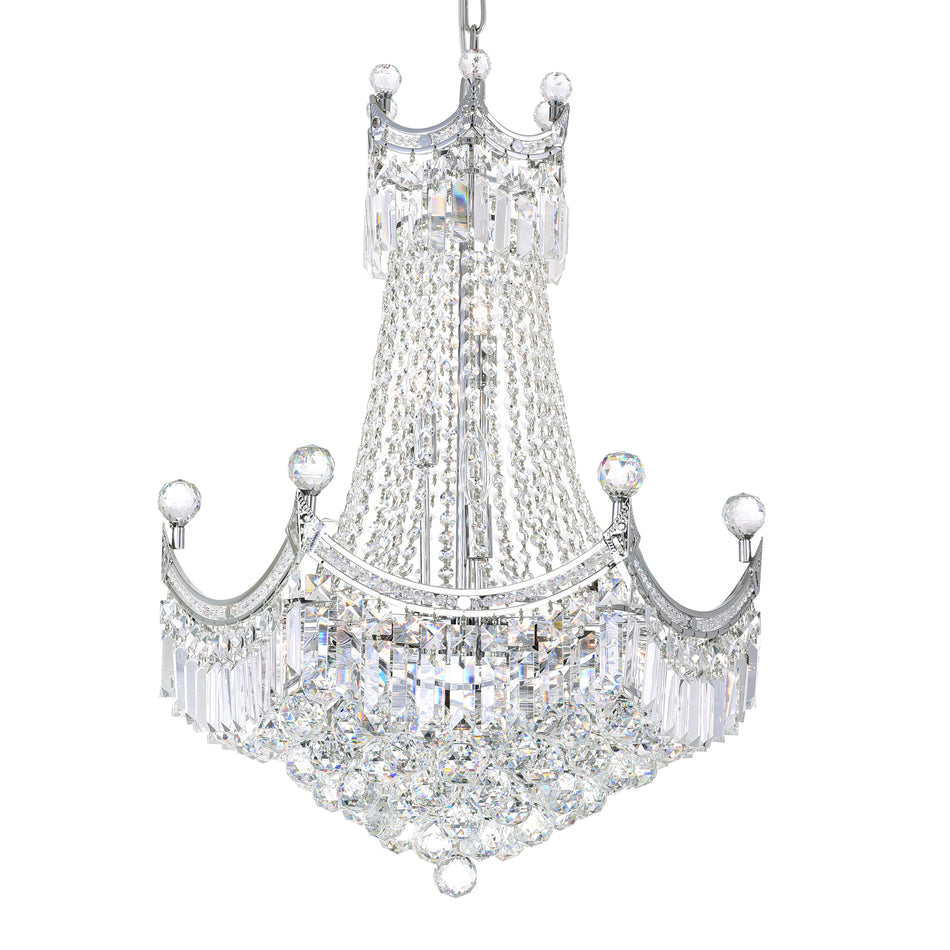 Amanda 11 Light Down Chandelier With Chrome Finish by CWI