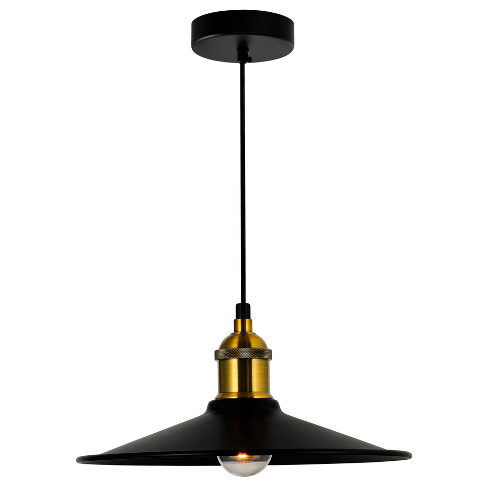 Brave 1 Light 10in Black Mini Pendant