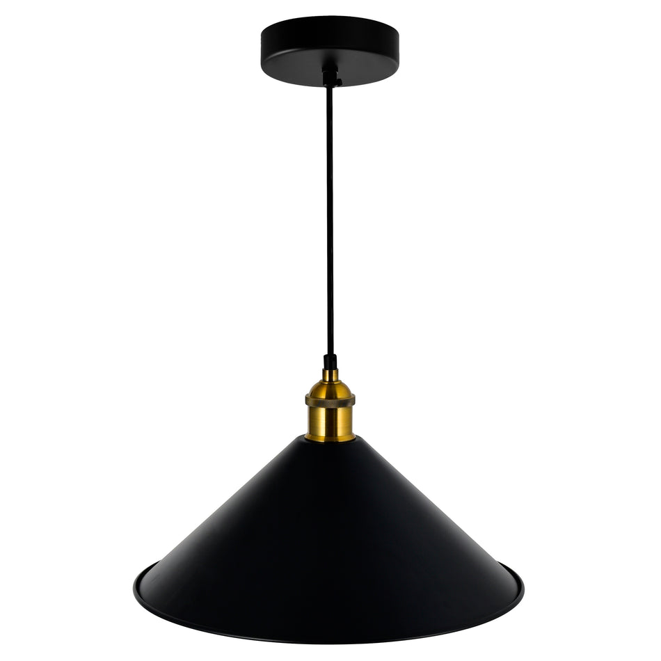 Brave 1 Light 14in Black Mini Pendant by CWI