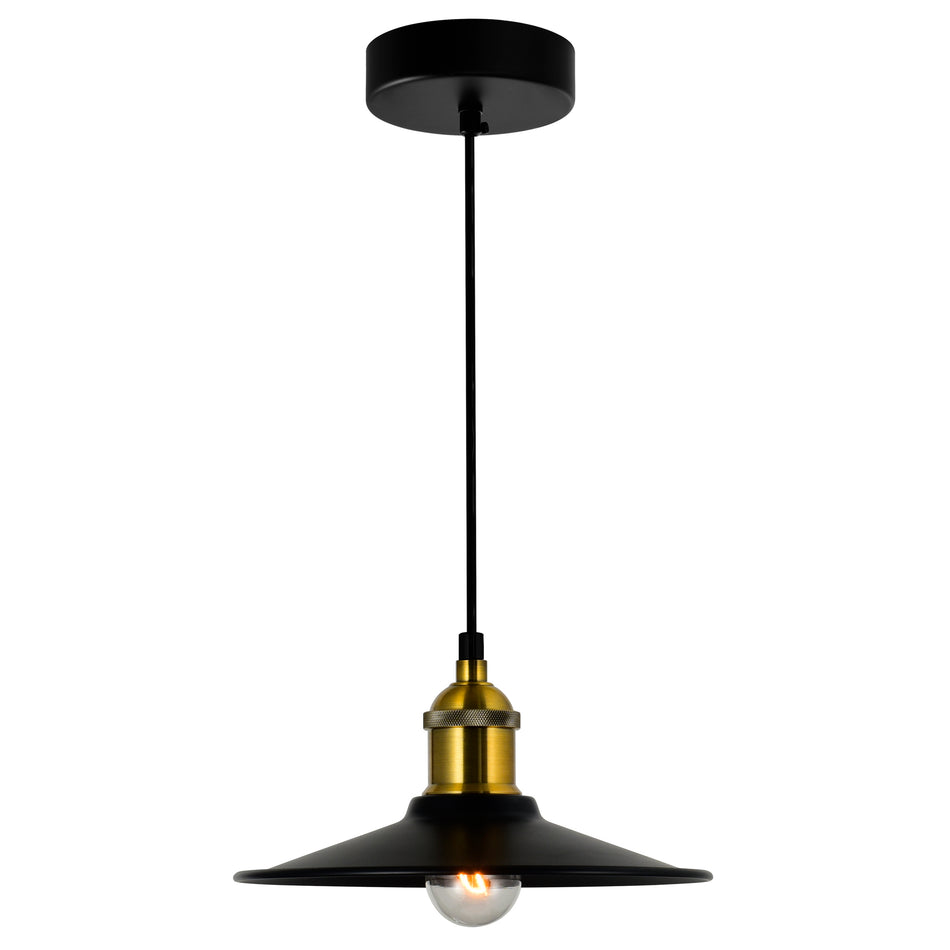 Brave 1 Light 9in Black Mini Pendant