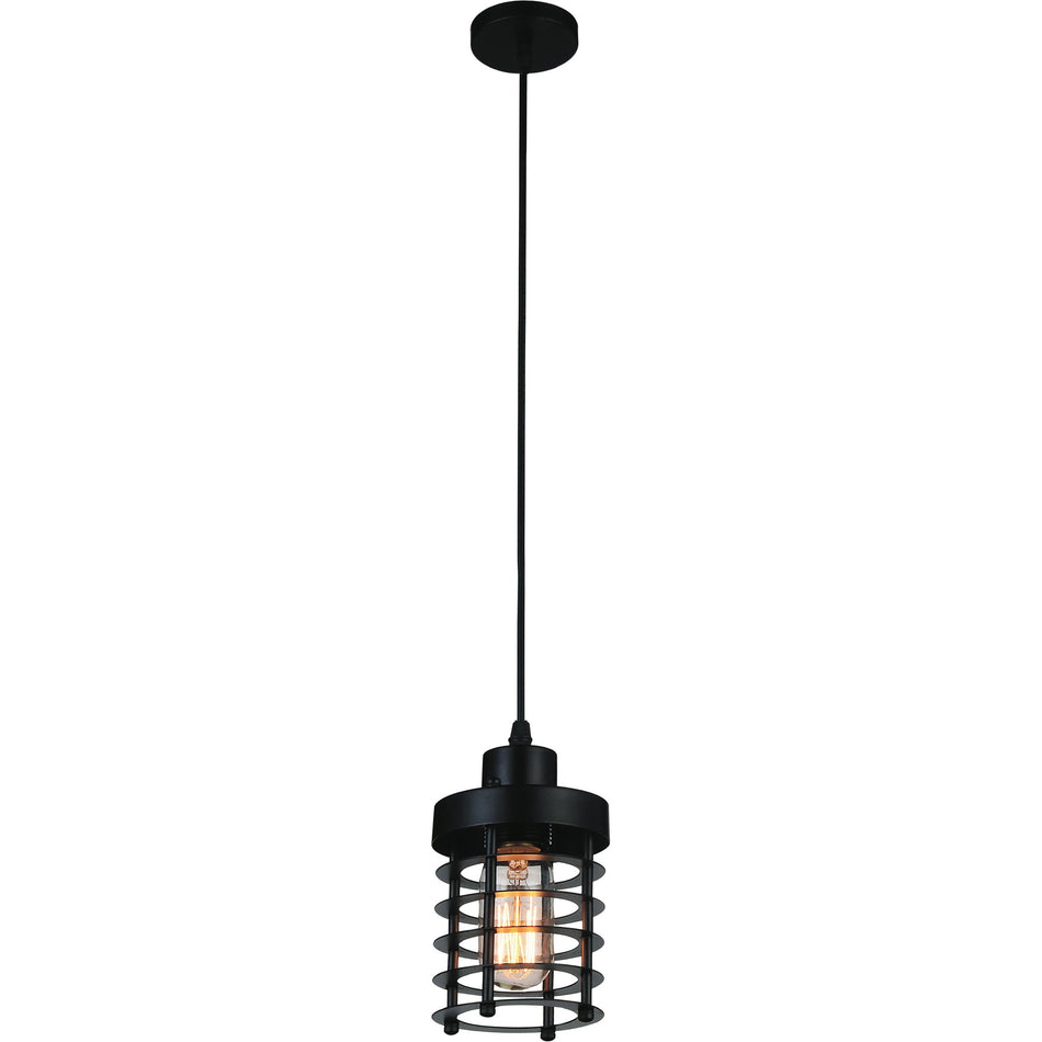 Bray 1 Light Down Mini Pendant With Black Finish
