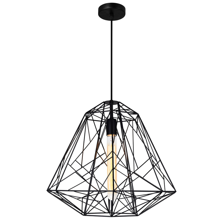 Bagheera 1 Light Black Down Pendant