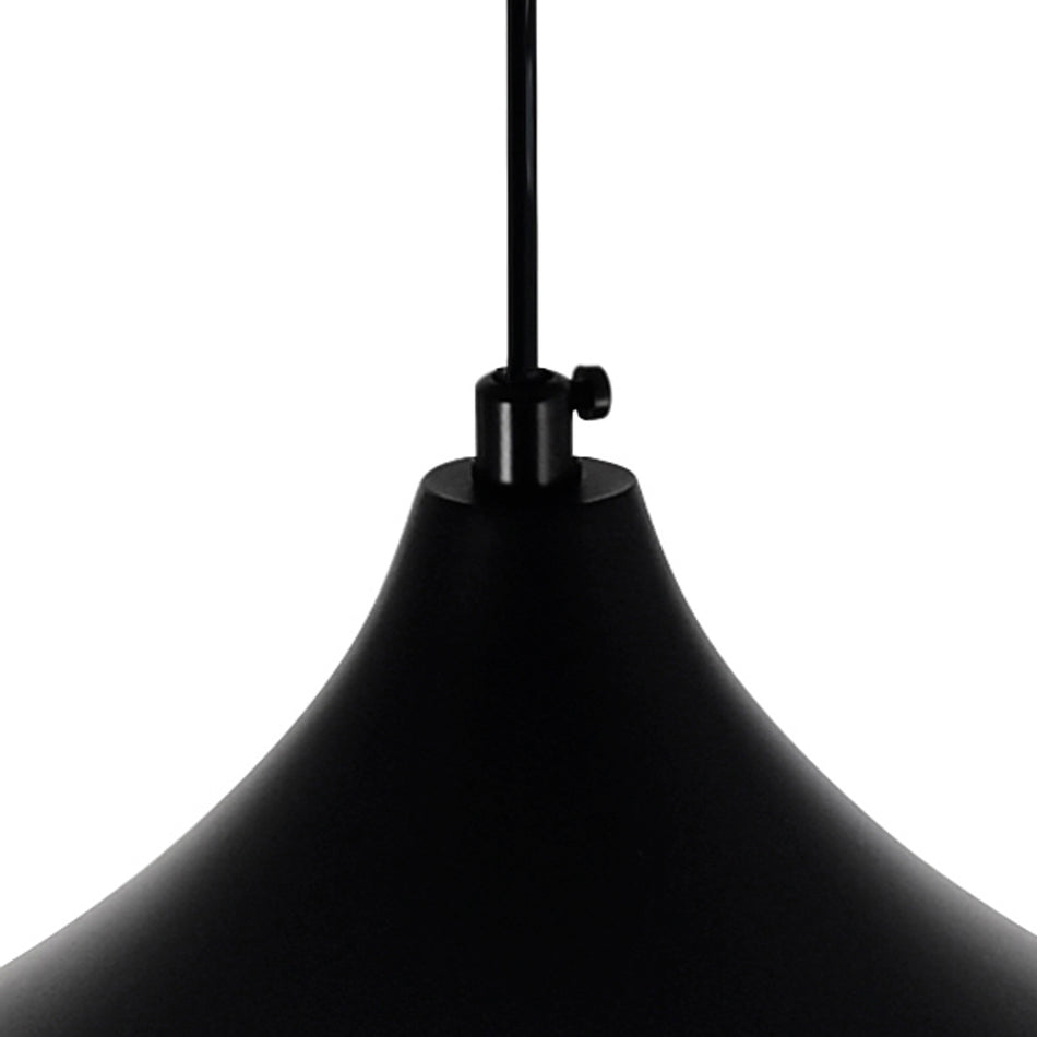 Dynamic 1 Light 10in Black Down Mini Pendant by CWI
