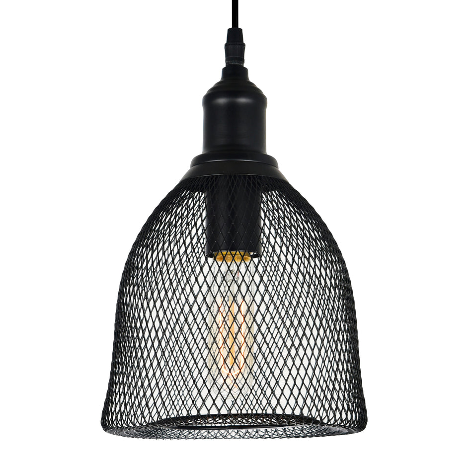 Drea 1 Light Black Down Mini Pendant by CWI
