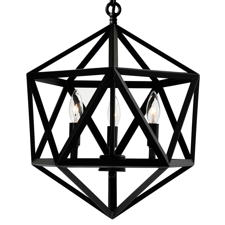 Amazon 3 Light Black Pendant by CWI