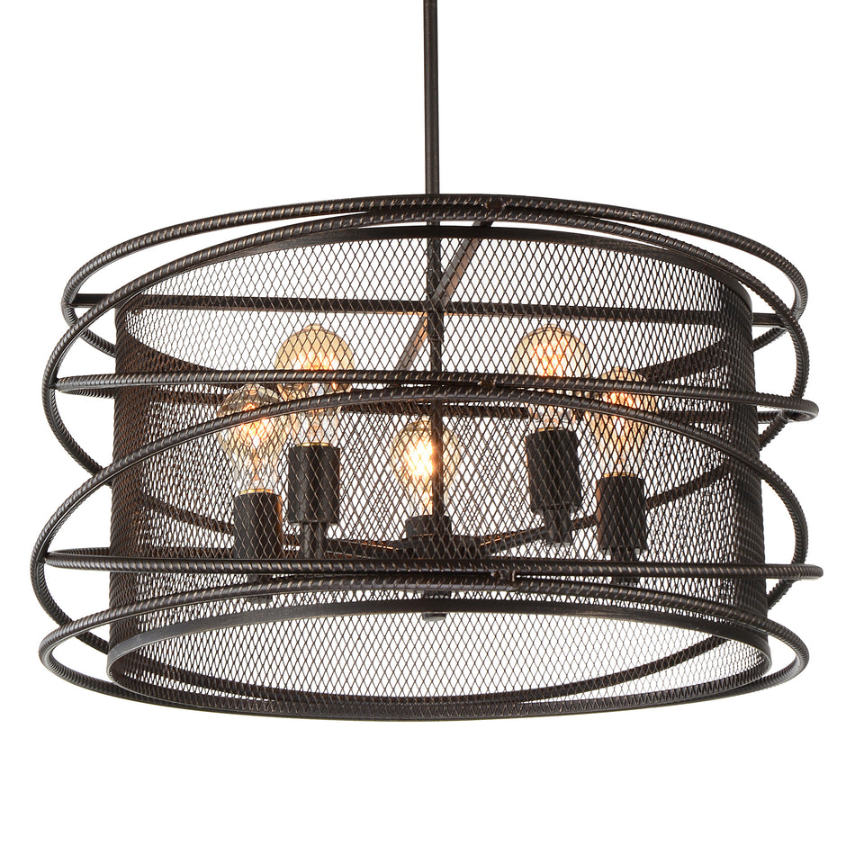 Darya 5 Light Up Pendant With Brown Finish by CWI