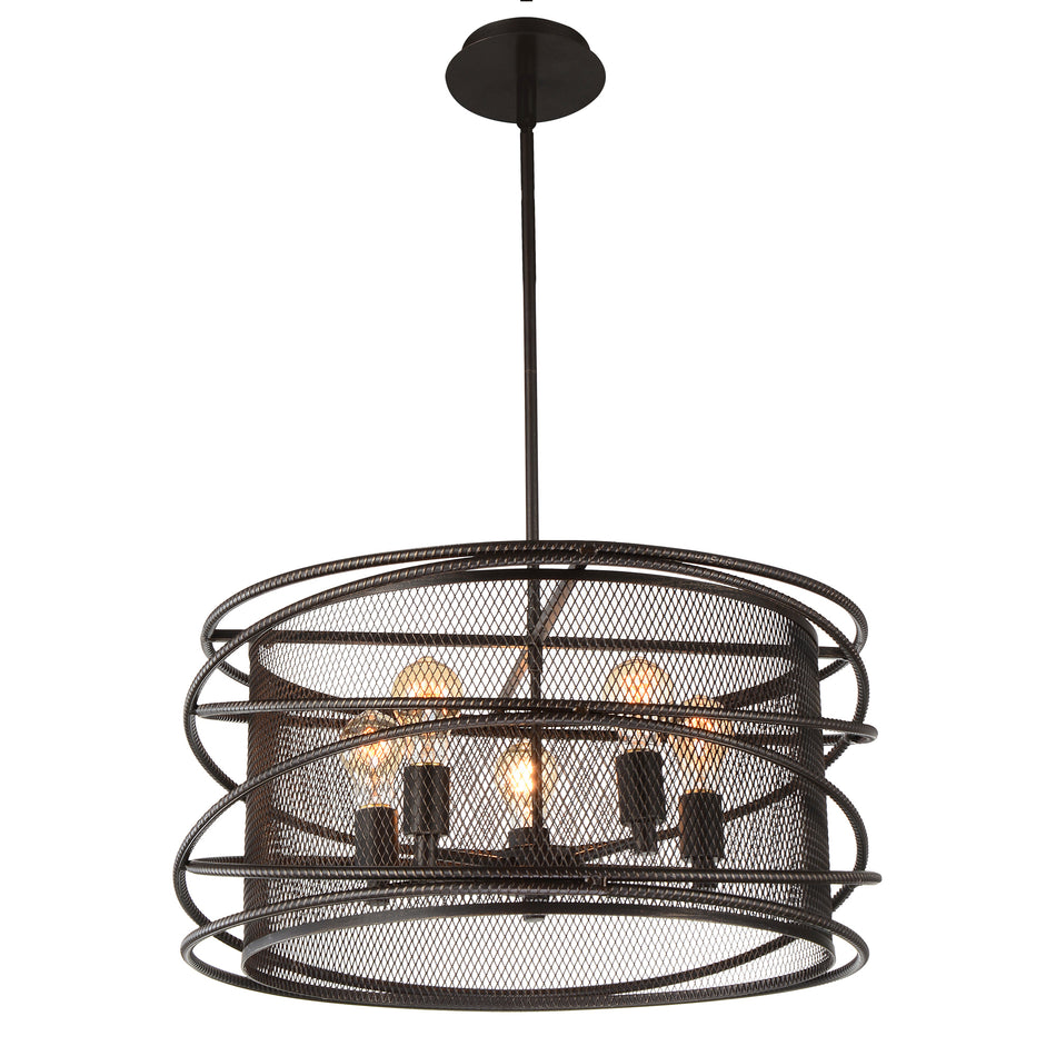 Darya 5 Light Up Pendant With Brown Finish