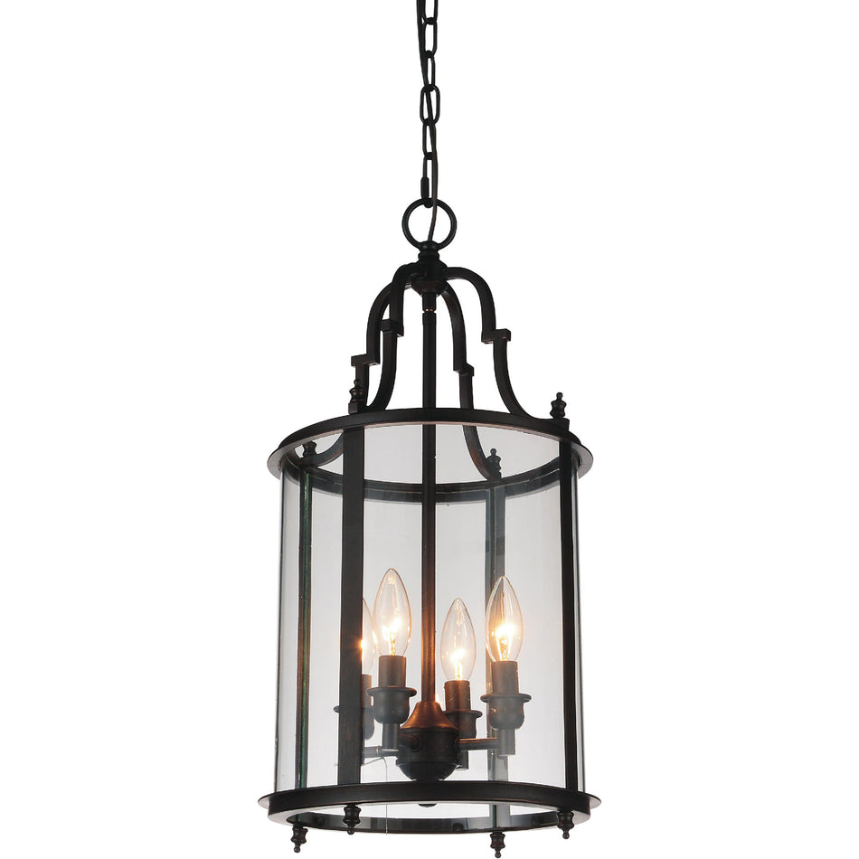 Desire 4 Light Oil Rubbed Bronze Drum Shade Mini Pendant