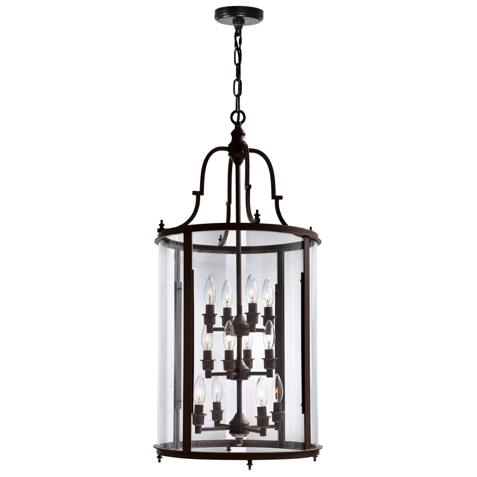Desire 12 Light Oil Rubbed Bronze Drum Shade Chandelier