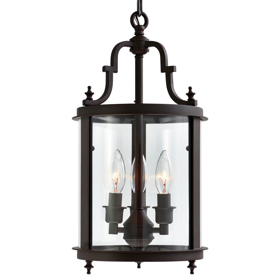 Desire 3 Light Oil Rubbed Bronze Drum Shade Mini Pendant by CWI