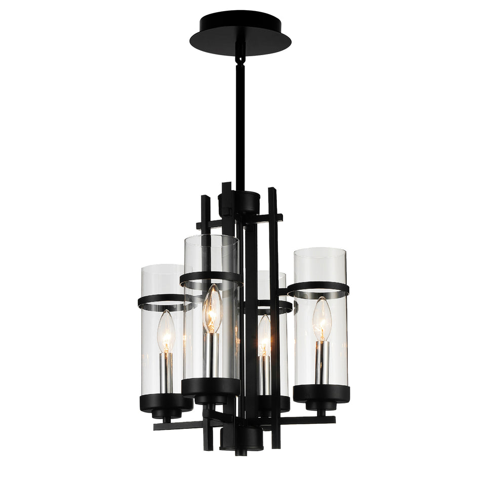 Sierra 4 Light 14in Black Mini Pendant