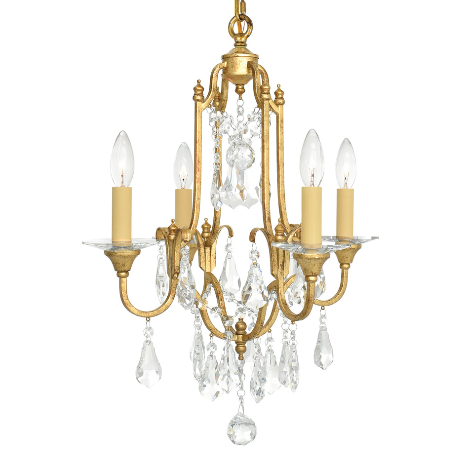 Electra 4 Light 17in Oxidized Bronze Chandelier by CWI