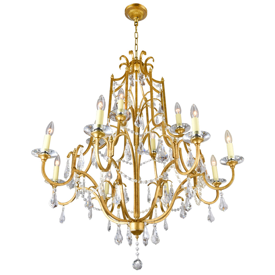 Electra 12 Light 37in Oxidized Bronze Chandelier by CWI