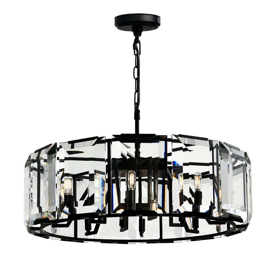 Jacquet 12 Light Chandelier With Black Finish