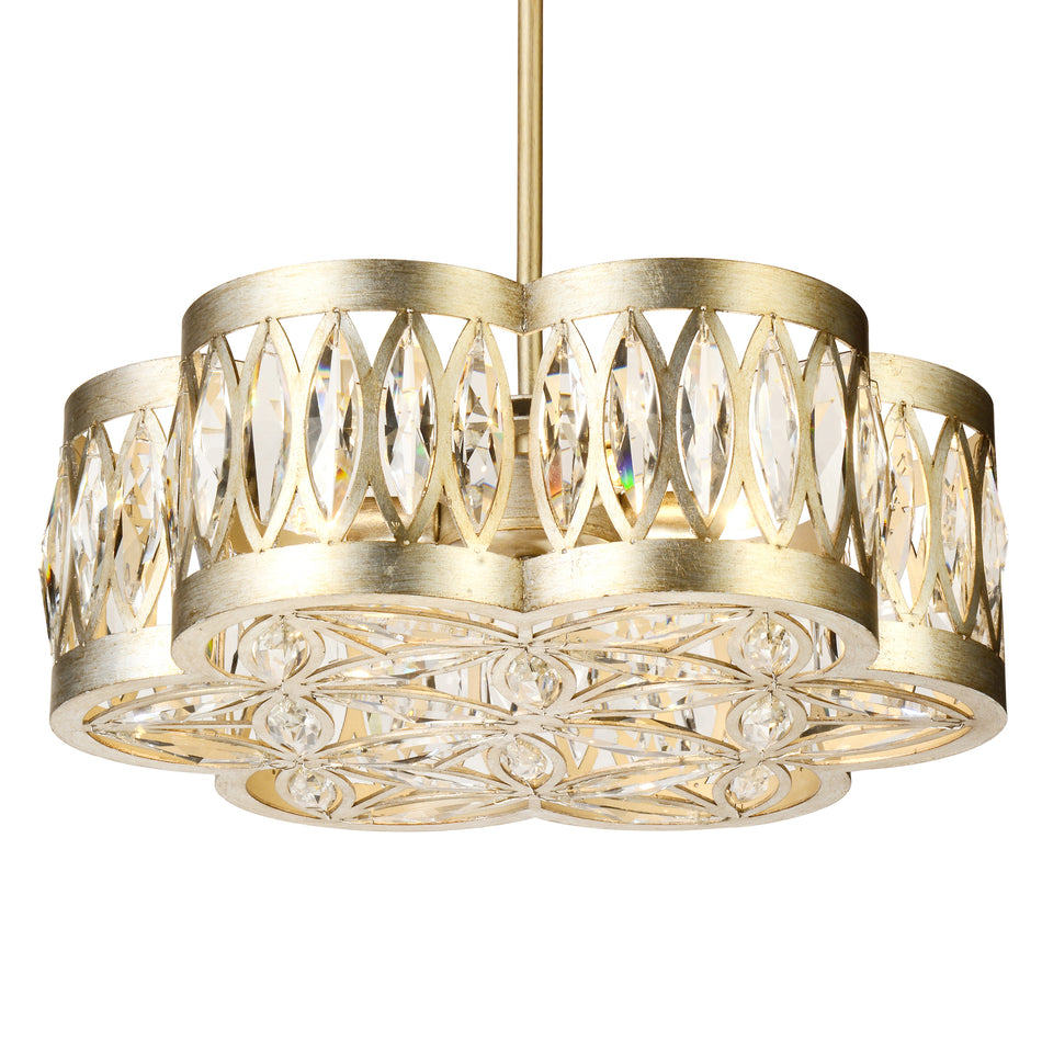 Nova 6 Light 16in Champagne Chandelier by CWI